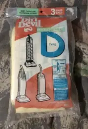 Dirt Devil Vacuum Bags 1 Package Type D Micro Fresh 3 Bags No. 3-670075-001 VTG