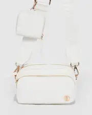White And Gold Amalia Crossbody Bag
