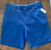 BROOKS BROTHERS Clark Shorts Mens 36 Royal Blue Lightweight Advantage Chino NWT