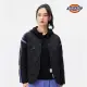 【Dickies】女款黑色撞色邊條無領絎縫外套｜DK010803BLK