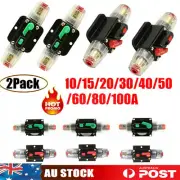 2PCS DC 12V-24V Auto Car Marine Stereo Audio Circuit Breaker Reset Fuse Inverter