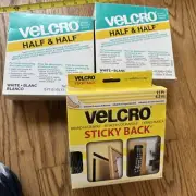 Velcro Brand Sticky-Back Hook & Loop Fastener Tape Roll 1” x 15' Half & Half New