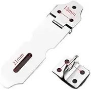 Stainless Steel Padlock Gate Hasp Staple Door 90 Degrees Latches Lock Shed Latch Household Burglar-Proof(3inch)