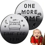 Maciun Decision Maker Coin, Coin Go to Bed 1 More Episode, Double-Sided Parent Decision Coin 1 More Playtime for Bed Funny Destiny Coin | Go to Bed 1 More Episode Parent Decision Coin