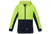 Workcraft Kids Hi-vis Hoodie Jacket WK8015 - Yellow/Navy