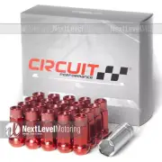 Circuit CP50 Long Open End Lug Nuts 12x1.5 RED 20 Fits Mazda Mitsubishi Scion (for: Mitsubishi)