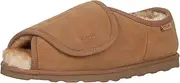 [PAMIR] Men's Ajustable Sheepskin Open Toe Slippers with Memory Foam Indoor Outdoor