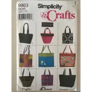 Simplicity Crafts Pattern 9963 Purses UNCUT