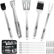 20 Pcs BBQ Accessories Kit - Stainless BBQ Grill Tools Set, Grill Tools Set, Carry Bag Grill Utensils Set for Outdoor Grill, Grill Cooking Kit - Great for Outdoor BBQ and Camping