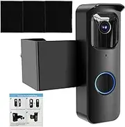 Anti-Theft Doorbell Mount, No-Drill Mounting Doorbell, Adjustable Video Doorbell Camera Bracket, Home Security Doorbell Mounting Bracket with Cap Peak, Sturdy Doorbell Mount for Home Apartment Office