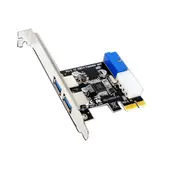 SSU V212 PCI-E to USB 3.0 Desktop Computer Expansion Card With Front 20 Pin Interface