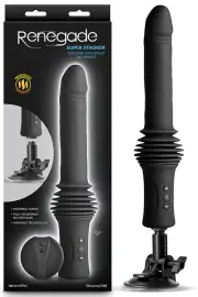 nsnovelties Super Stroker Remote Controlled 14.5" Heated Thrusting Vibrator with Suction Cup Base