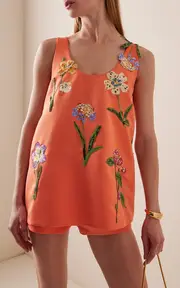 [Leo Lin] Helaine Embroidered Wild Flower Top