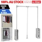 Wardrobe Hanging Rails Lift / Pull Down Clothes Hanger Space Adjust 60~86cm AU