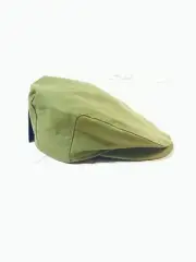 TRUE RELIGION Olive Green Newsboy Cabbie Flat Fitted Cap Hat