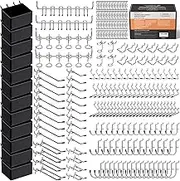 INCLY 278PCS Pegboard Accessories Organizer Kit, Peg Board Hooks Assortment with Bins for Organizing Various Tools, Fit 1/8 or 1/4 inch Pegboard for Hanging Storage, Garage Wall Attachments