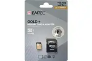 Emtec Gold Memory Card & Adapter 32gb Each