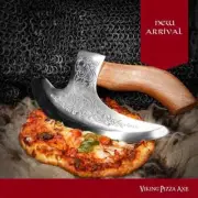 Viking Pizza Axe Premium Stainless Steel Pizza Cutter with Ergonomic Handle AU