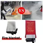 Fire Blanket- 3Size Fiberglass Fire Blanket Fire Kitchen Suppression Blanket US