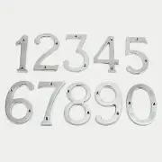 POLISHED CHROME 4" Address HOUSE NUMBER Mailbox Door Number#0,1,2,3,4,5,6,7,8, 9
