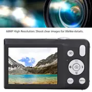 Black Digital Camera HD 68MP 2.7in Screen 16X Zoom Timer Shoot Beauty Filter New