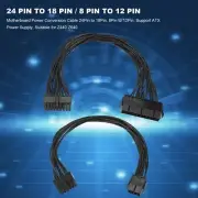 Motherboard Conversion Cable 24Pin to 18Pin, 8Pin to 12Pin, Support ATX 1410