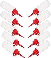 NUOBESTY 10Pcs Precision Glue Bottles Squeeze Applicator for and DIY Projects Durable Ldpe Soft Plastic Dispenser Caps for Accurate Glue Application