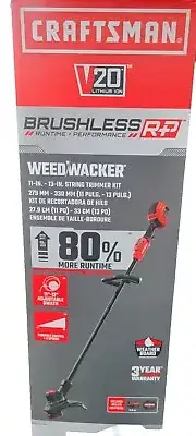 Craftsman Brushless RP 20-volt Max 13-in Straight Cordless String Trimmer