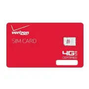 Verizon Wireless Nano 4G LTE Certified NFC 4FF SIM Card - Lot Of Ten(10) Card
