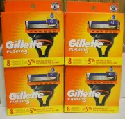 Gillette Fusion 5 Refill Cartridges 4X8=32 Count (New Style Package)