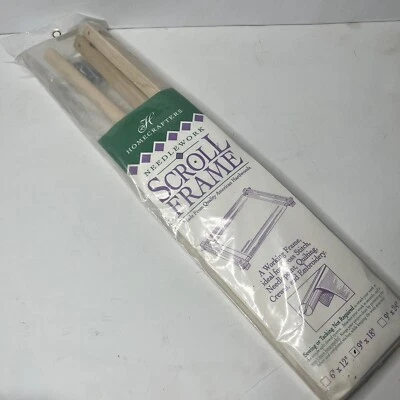 Homecrafters Needlework Scroll Frame 9" X 18" NEW