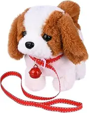 WorWoder Plush Golden Retriever Toy Puppy Electronic Interactive Pet Dog - Walking, Barking, Tail Wagging, Stretching Companion Animal for Kids (Saint Bernard)