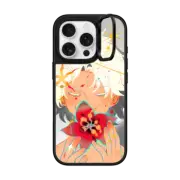 iPhone 16 Pro Mirror Ring Stand Case MagSafe Compatible God's Flower