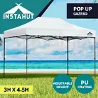 Instahut Gazebo Pop Up Marquee 3x4.5 Folding Outdoor Wedding Tent Base Pod White