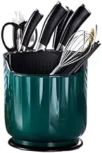 Kitchen Counter Rotating Utensil Holder Multifunctional Kitchen Organiser Cooking Tools Storage Pot Organizer(Green)