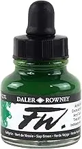 Daler - Rowney FW 29.5ml Acrylic Art Ink Bottle - Sap Green