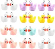 [COHEALI] 30pcs Mini Cute Duck Charms for Diy Jewelry Making Keychain Ducks Bulk