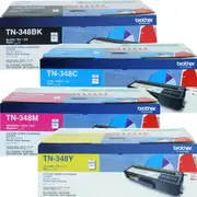 Brother TN348 Set Toner Ink Cartridge High Yield Black/Cyan/Magenta/Yellow Genuine Original TN-348