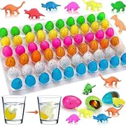 60PCS Small Dinosaur Eggs Toys, Hatching Dinos Egg for Dinosaur Favors Party Birthday Valentine Goodie Bag Stuffers Classroom Carnival Prizes Bulk Pinata Fillers Novelty for Toddler Kids 3-10 Boy Girl