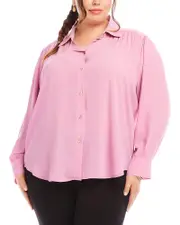 Karen Kane Plus Dropped Shoulder Blouse