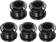 uxcell 5pcs Single Chain Ring Bolts M8 Aluminum Alloy Bicycle Crankset Nuts Chainwheel Screws for Road Bike Mountain Bike, Black