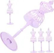 Kisangel 12Pcs Mini Doll Dress Stands Female Mannequin Holders for Doll Clothes Display Doll Dress Support for Dollhouses and Fashion Outfits