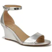 Naturalizer Womens Vera Silver Wedge Sandals Shoes 8 Medium (B,M) BHFO 3251
