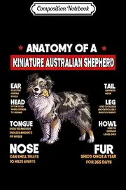 Composition Notebook: Anatomy Of A Miniature Australian Shepherd Dogs Lovers Journal/Notebook Blank Lined Ruled 6x9 100 Pages