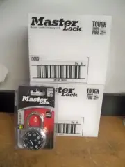 12 NEW MASTER LOCK 1500d COMBINATION BLACK SILVER PAD LOCK FREE ADVANTGE S&H