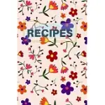 RECIPES: FLORAL COOK JOURNAL TO WRITE MEALS RECIPES