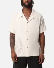 [XXIII] Xxiii Venus Linen Button Up Shirt Oatmeal - Size XL XL Oatmeal