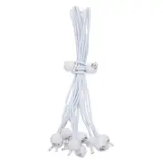 10Pcs Ball Bungee Cords 8" Heavy Duty Bungee Cord Balls for Tent Holding, White