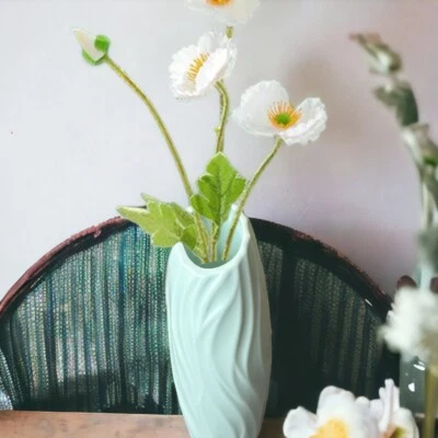 Unbreakable Flower Vases Plastics Vase Modern Geometric Decorative Nordic Green
