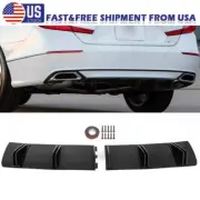 For Lexus LS400 LS430 LS460 Carbon Rear Bumper Lip Diffuser 5 Shark Fins Spoiler